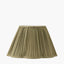 Malia 35cm Olive Green Mushroom Pleat Scalloped Tapered Lampshade