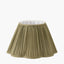 Malia 35cm Olive Green Mushroom Pleat Scalloped Tapered Lampshade