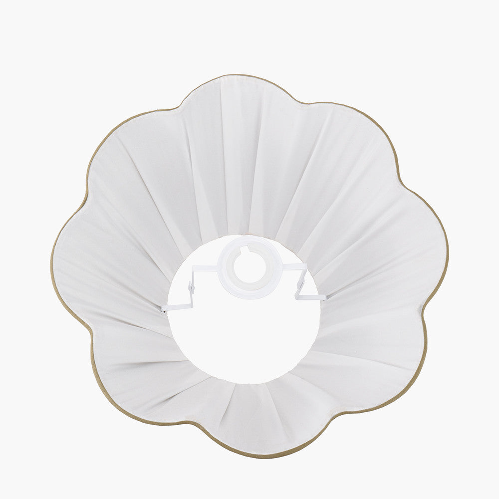 Malia 35cm Olive Green Mushroom Pleat Scalloped Tapered Lampshade
