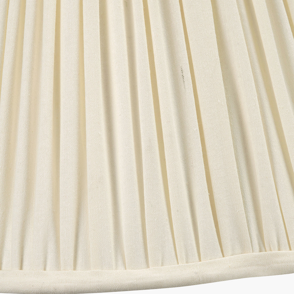 Malia 40cm Cream Mushroom Pleat Scalloped Tapered Lampshade