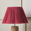 Malia 40cm Mulberry Red Mushroom Pleat Scalloped Tapered Lampshade