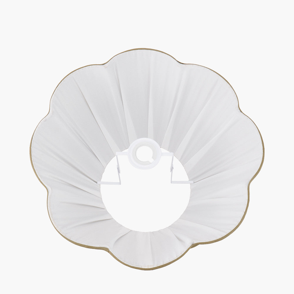 Malia 40cm Olive Green Mushroom Pleat Scalloped Tapered Lampshade