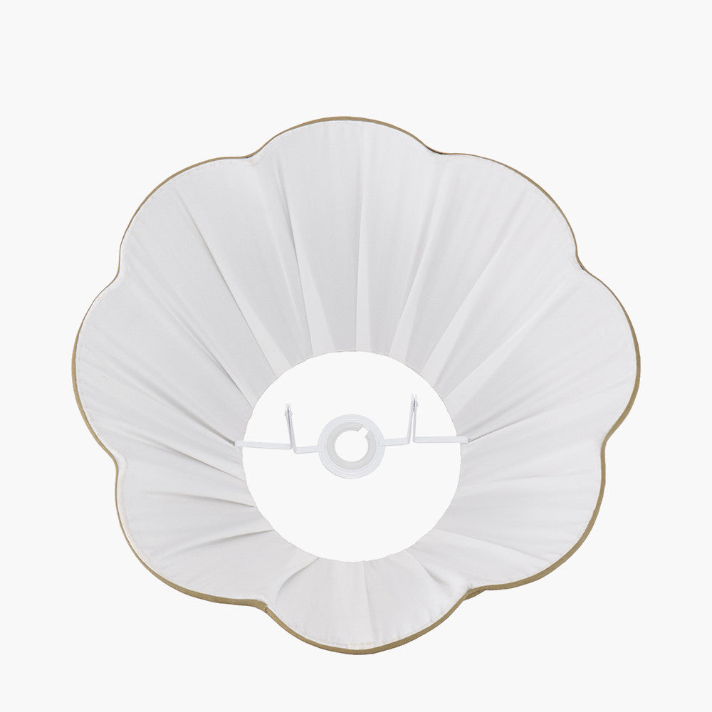Malia 40cm Olive Green Mushroom Pleat Scalloped Tapered Lampshade