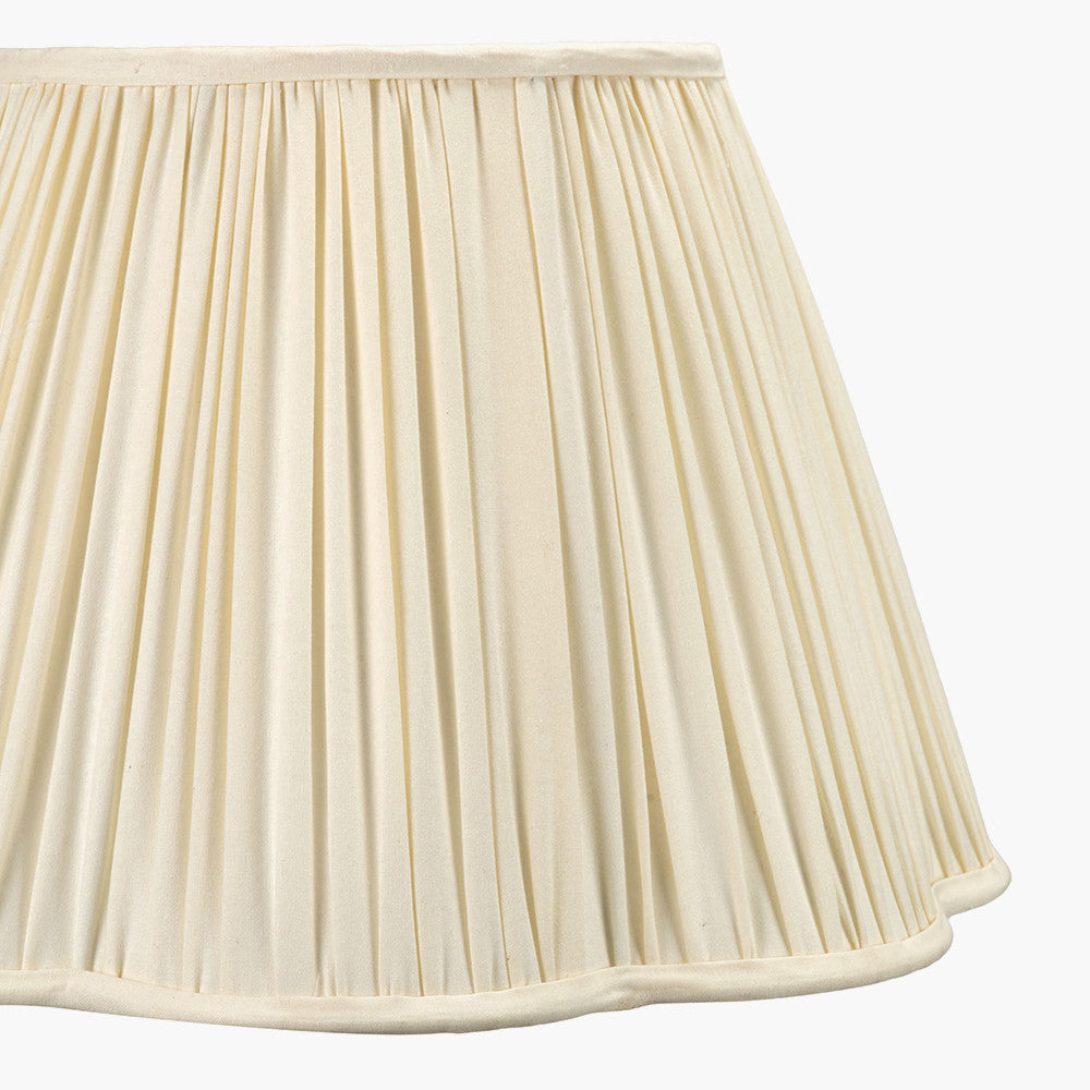Malia 45cm Cream Mushroom Pleat Scalloped Tapered Lampshade