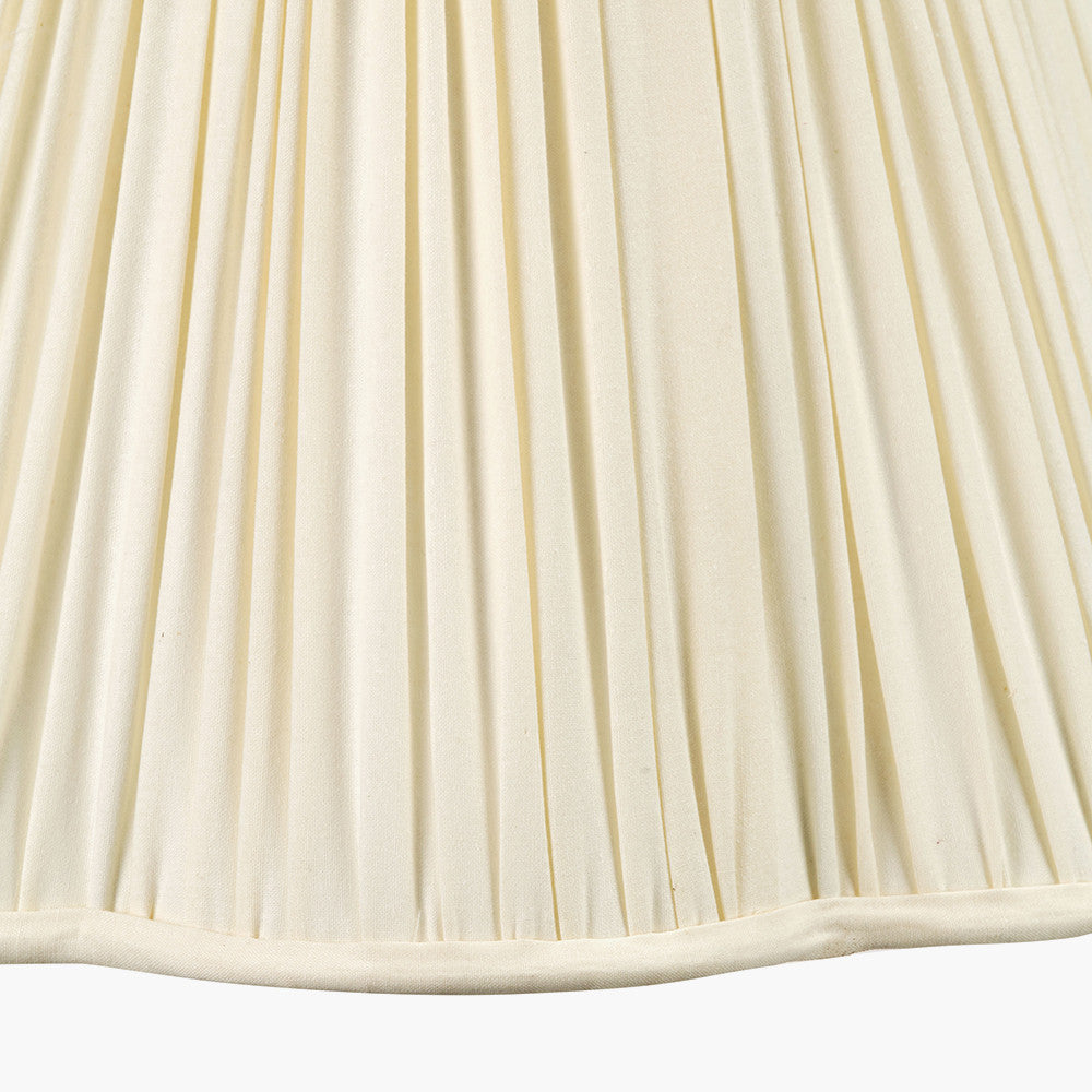 Malia 45cm Cream Mushroom Pleat Scalloped Tapered Lampshade