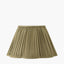 Malia 45cm Olive Green Mushroom Pleat Scalloped Tapered Lampshade