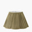 Malia 45cm Olive Green Mushroom Pleat Scalloped Tapered Lampshade