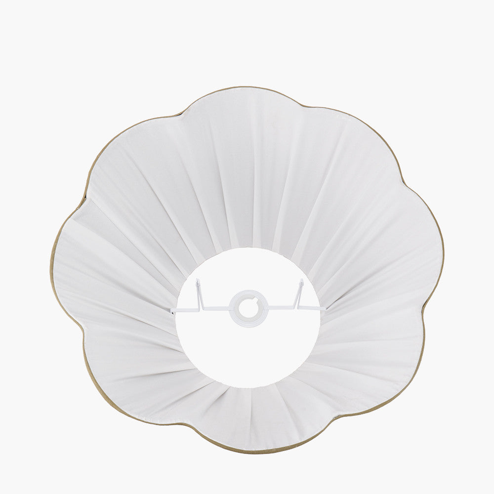 Malia 45cm Olive Green Mushroom Pleat Scalloped Tapered Lampshade