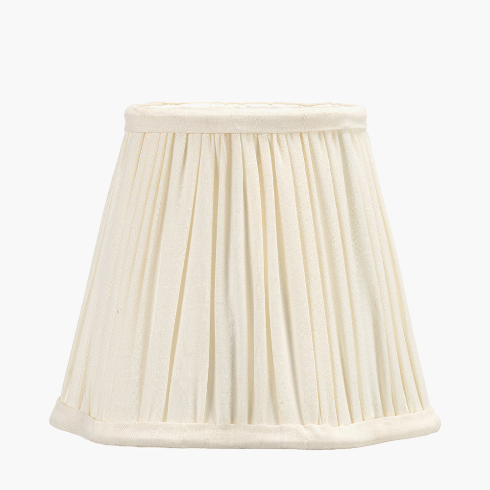 Malia 18cm Cream Mushroom Pleat Scalloped Tapered Lampshade