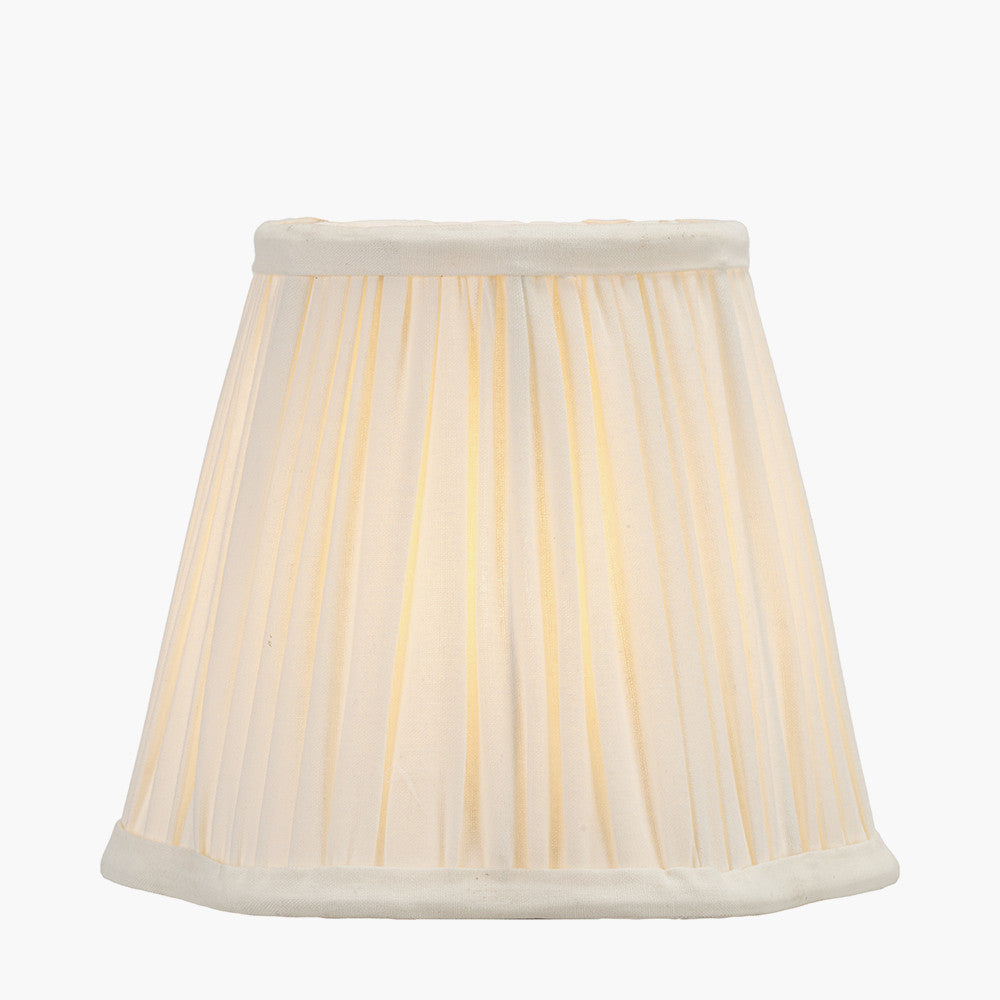Malia 18cm Cream Mushroom Pleat Scalloped Tapered Lampshade