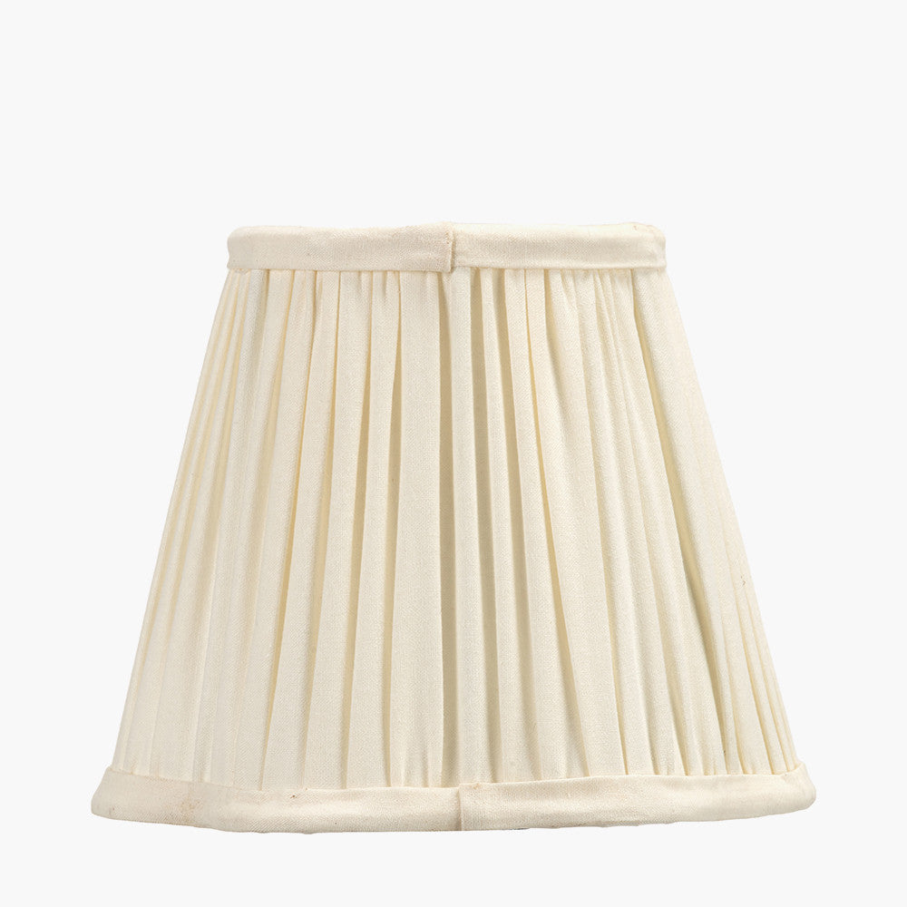 Malia 18cm Cream Mushroom Pleat Scalloped Tapered Lampshade