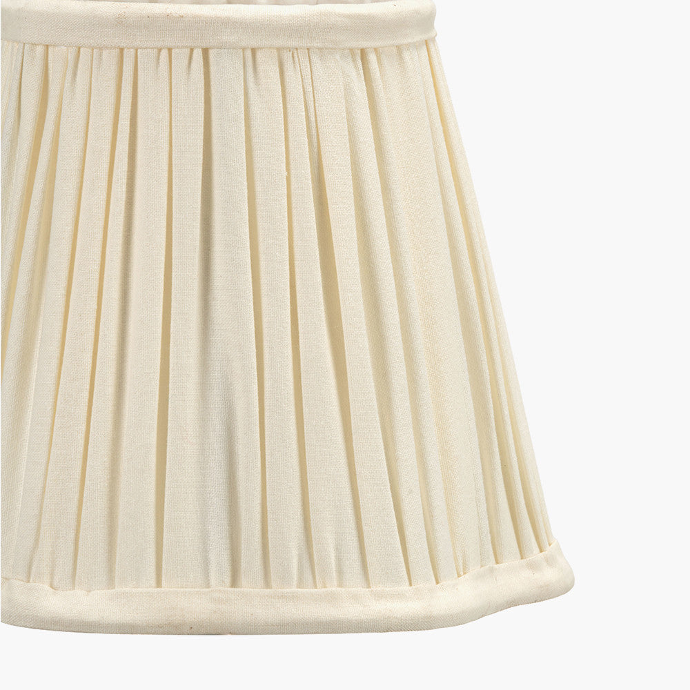 Malia 18cm Cream Mushroom Pleat Scalloped Tapered Lampshade