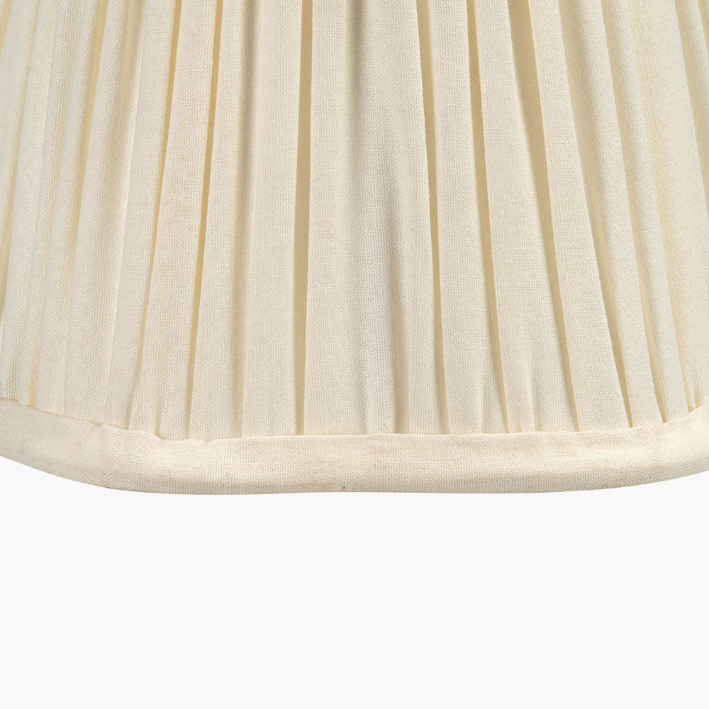 Malia 18cm Cream Mushroom Pleat Scalloped Tapered Lampshade
