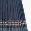 Samaira 30cm Denim Silk Border Print Mushroom Pleat Tapered Lampshade