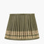 Samaira 30cm Olive Silk Border Print Mushroom Pleat Tapered Lampshade