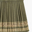 Samaira 30cm Olive Silk Border Print Mushroom Pleat Tapered Lampshade