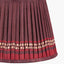Samaira 30cm Red Silk Border Print Mushroom Pleat Tapered Lampshade