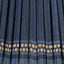 Samaira 35cm Denim Silk Border Print Mushroom Pleat Tapered Lampshade