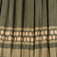 Samaira 35cm Olive Silk Border Print Mushroom Pleat Tapered Lampshade