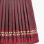 Samaira 35cm Red Silk Border Print Mushroom Pleat Tapered Lampshade