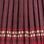 Samaira 35cm Red Silk Border Print Mushroom Pleat Tapered Lampshade