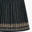 Samaira 40cm Black Silk Border Print Mushroom Pleat Tapered Lampshade