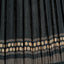 Samaira 40cm Black Silk Border Print Mushroom Pleat Tapered Lampshade
