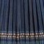 Samaira 40cm Denim Silk Border Print Mushroom Pleat Tapered Lampshade