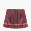 Samaira 40cm Red Silk Border Print Mushroom Pleat Tapered Lampshade
