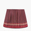 Samaira 40cm Red Silk Border Print Mushroom Pleat Tapered Lampshade