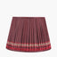 Samaira 40cm Red Silk Border Print Mushroom Pleat Tapered Lampshade