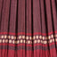 Samaira 40cm Red Silk Border Print Mushroom Pleat Tapered Lampshade