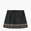 Samaira 45cm Black Silk Border Print Mushroom Pleat Tapered Lampshade