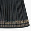 Samaira 45cm Black Silk Border Print Mushroom Pleat Tapered Lampshade
