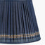 Samaira 45cm Denim Silk Border Print Mushroom Pleat Tapered Lampshade