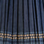 Samaira 45cm Denim Silk Border Print Mushroom Pleat Tapered Lampshade