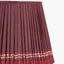 Samaira 45cm Red Silk Border Print Mushroom Pleat Tapered Lampshade