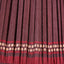 Samaira 45cm Red Silk Border Print Mushroom Pleat Tapered Lampshade