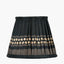 Samaira 16cm Black Silk Border Print Mushroom Pleat Tapered Lampshade