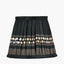 Samaira 16cm Black Silk Border Print Mushroom Pleat Tapered Lampshade