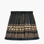 Samaira 16cm Black Silk Border Print Mushroom Pleat Tapered Lampshade