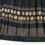 Samaira 16cm Black Silk Border Print Mushroom Pleat Tapered Lampshade