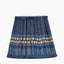 Samaira 16cm Denim Silk Border Print Mushroom Pleat Tapered Lampshade