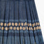 Samaira 16cm Denim Silk Border Print Mushroom Pleat Tapered Lampshade