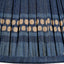 Samaira 16cm Denim Silk Border Print Mushroom Pleat Tapered Lampshade