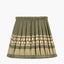 Samaira 16cm Olive Silk Border Print Mushroom Pleat Tapered Lampshade