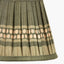 Samaira 16cm Olive Silk Border Print Mushroom Pleat Tapered Lampshade