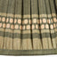 Samaira 16cm Olive Silk Border Print Mushroom Pleat Tapered Lampshade