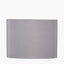 Mia 25cm Steel Grey Oval Silk Mix Lampshade