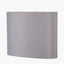 Mia 25cm Steel Grey Oval Silk Mix Lampshade